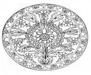 Coloriage coloring mandala flowers 3 